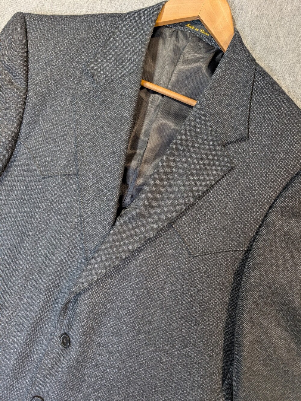 Circle S Western Suit Blazer Sport Coat Men's 46R Black Wool Blend